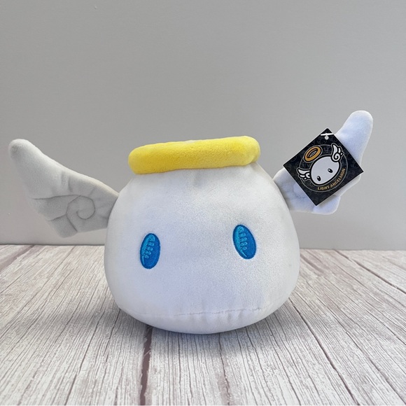 Summoners War White Light Angelmon Monster Angels Plush Doll Toy Japan 6"Hx10W" - Picture 11 of 11